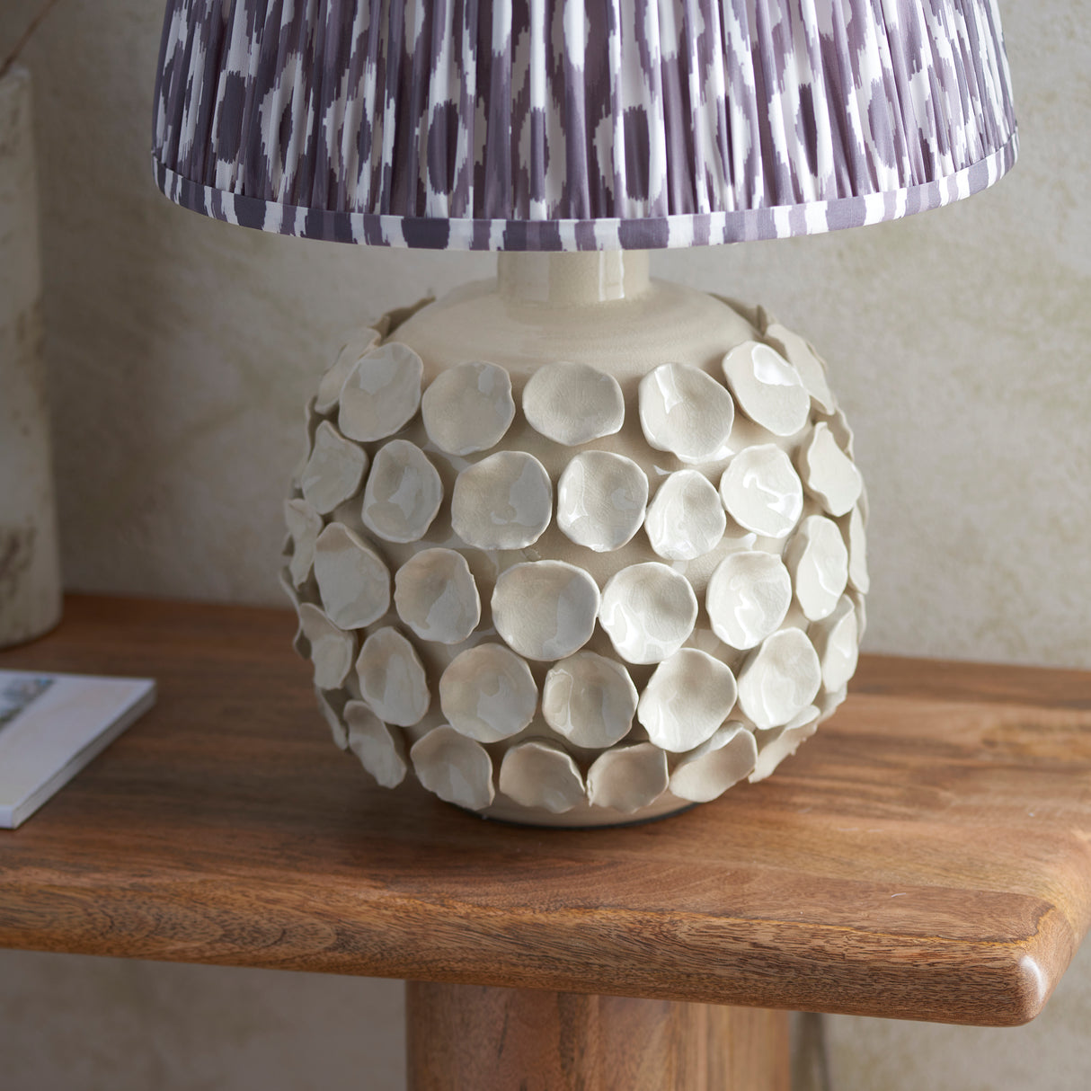 Borello & Ikat 35cm Pearl grey shade - Comet Lighting