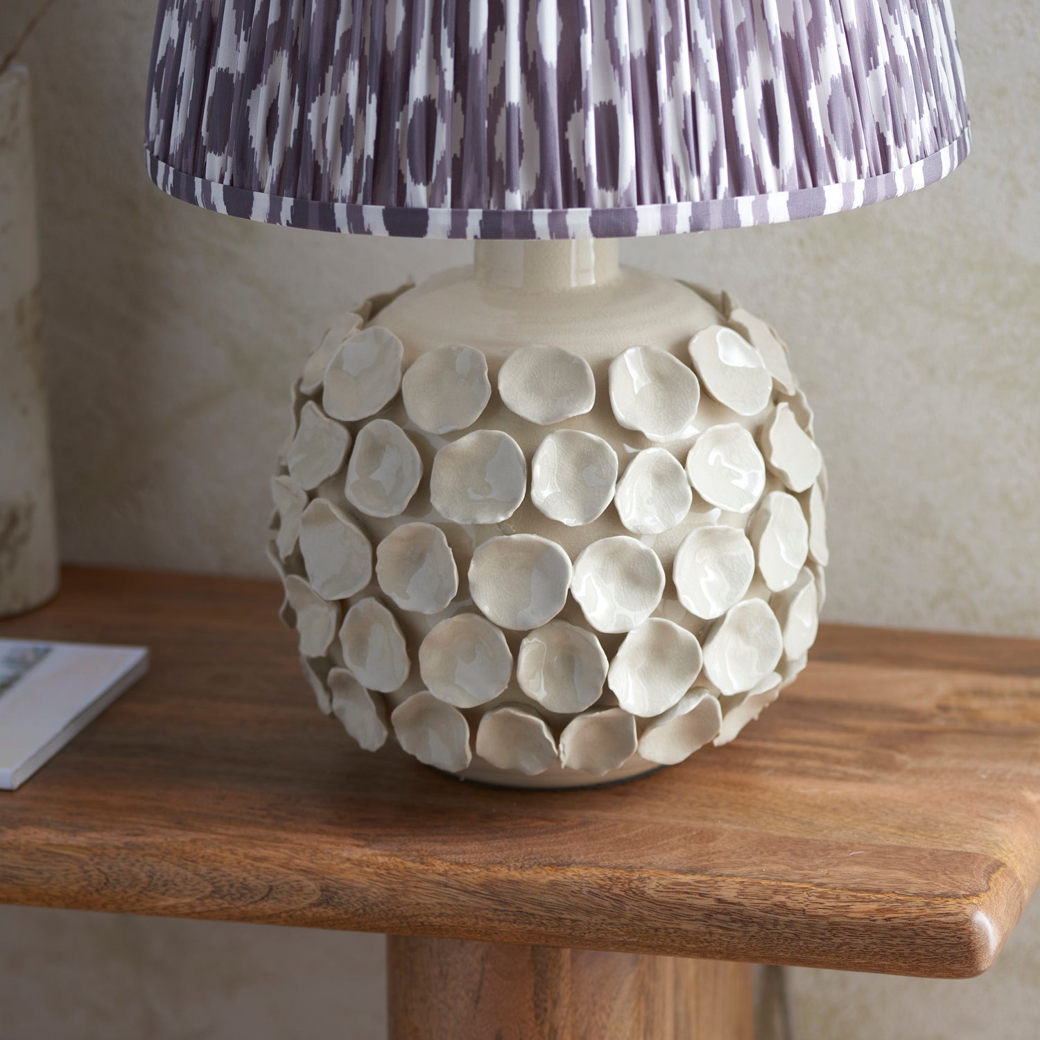 Borello & Ikat 35cm Pearl grey shade - Comet Lighting