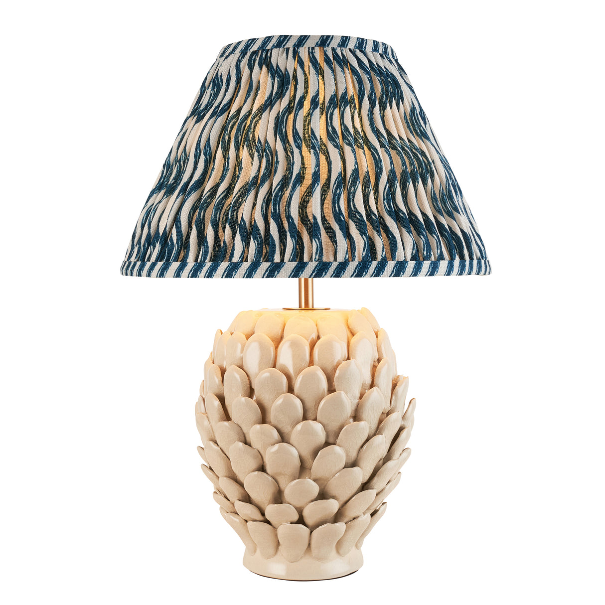 Layered Leaf & Ripple 30cm Marlin blue shade - Comet Lighting
