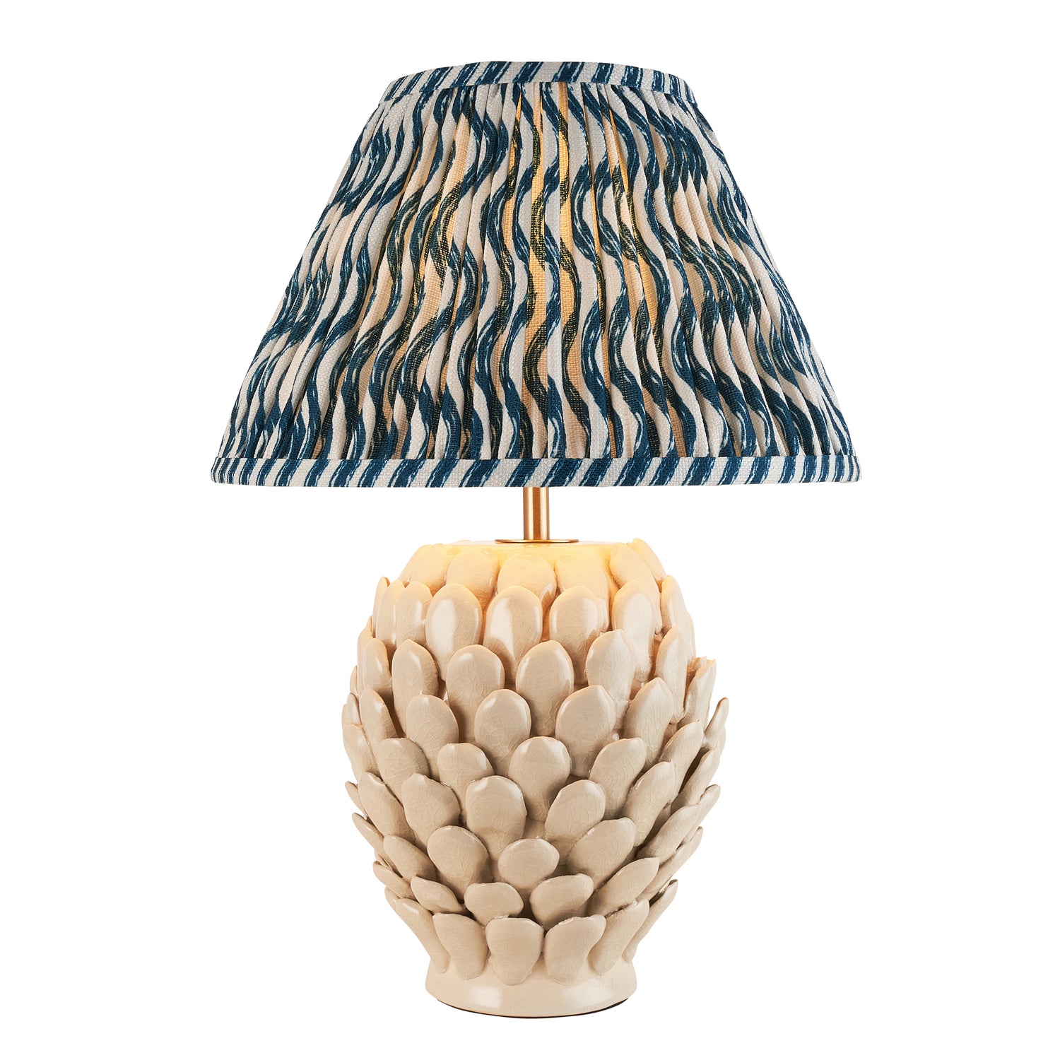 Layered Leaf & Ripple 30cm Marlin blue shade - Comet Lighting