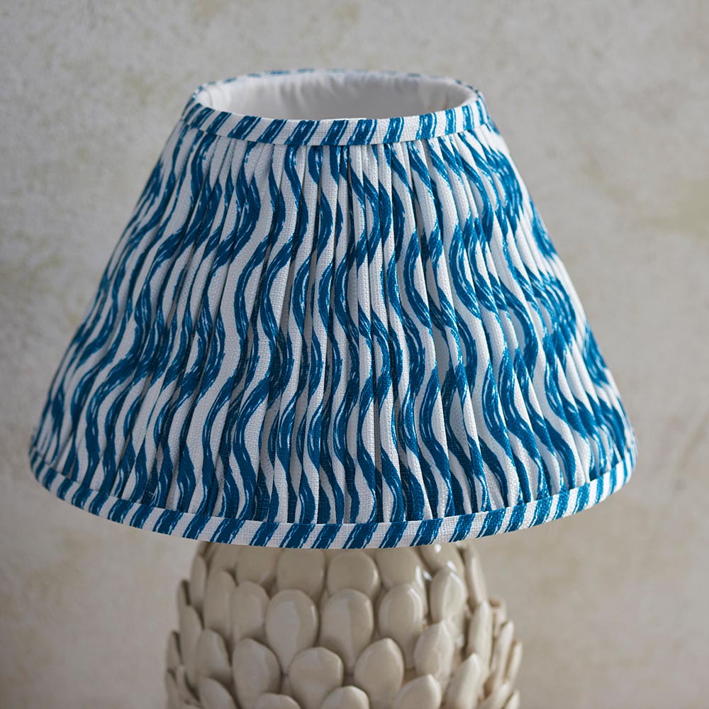 Layered Leaf & Ripple 30cm Marlin blue shade - Comet Lighting