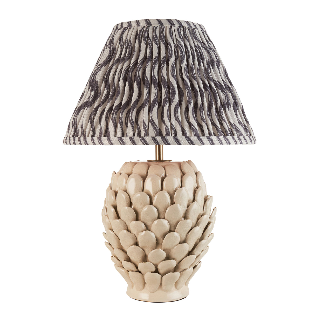 Layered Leaf & Ripple 30cm Pearl grey shade - Comet Lighting