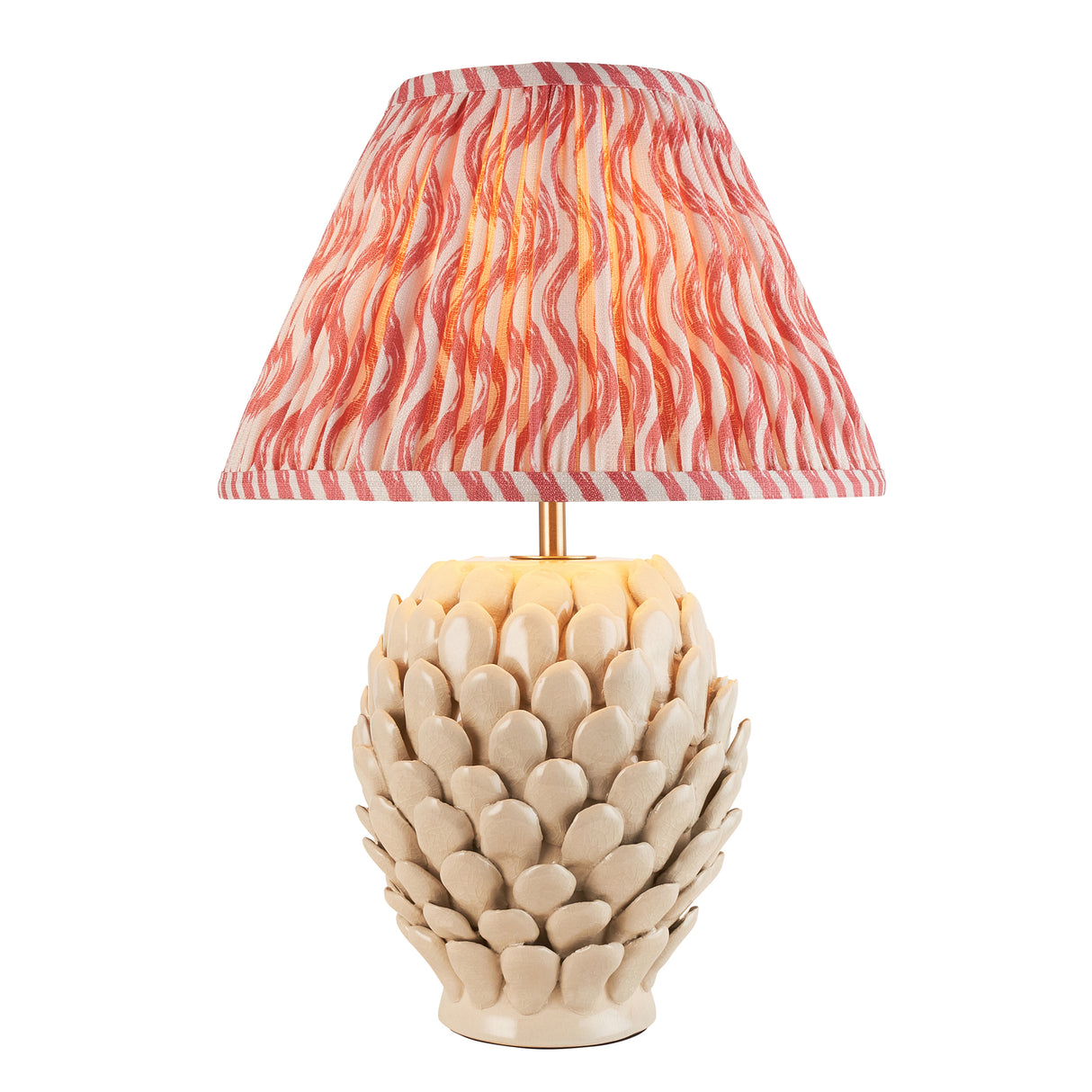 Layered Leaf & Ripple 30cm Coral pink shade - Comet Lighting