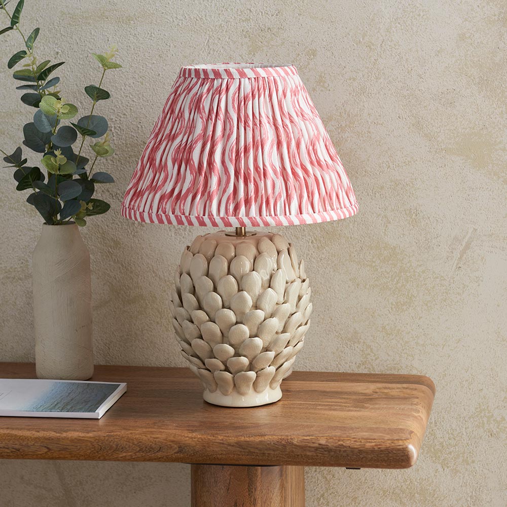 Layered Leaf & Ripple 30cm Coral pink shade - Comet Lighting