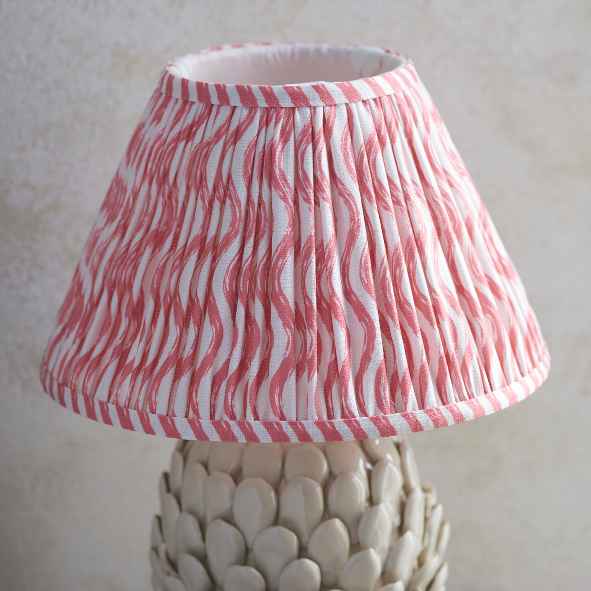 Layered Leaf & Ripple 30cm Coral pink shade - Comet Lighting