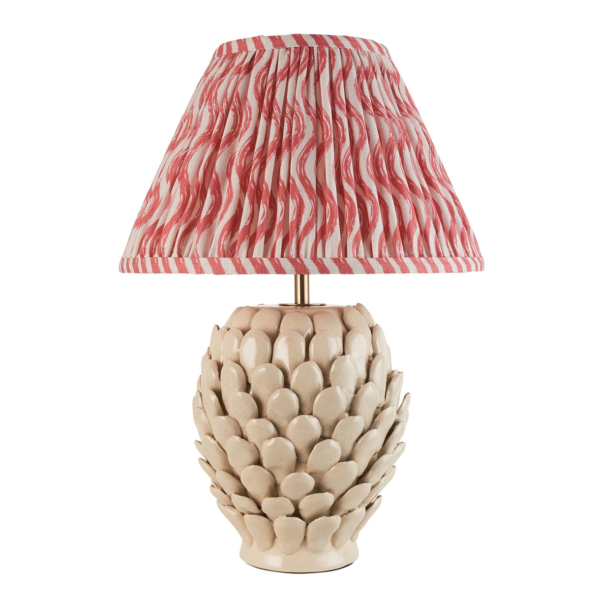 Layered Leaf & Ripple 30cm Coral pink shade - Comet Lighting