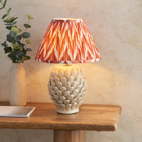Layered Leaf & Zigzag 30cm Apricot orange shade - Comet Lighting
