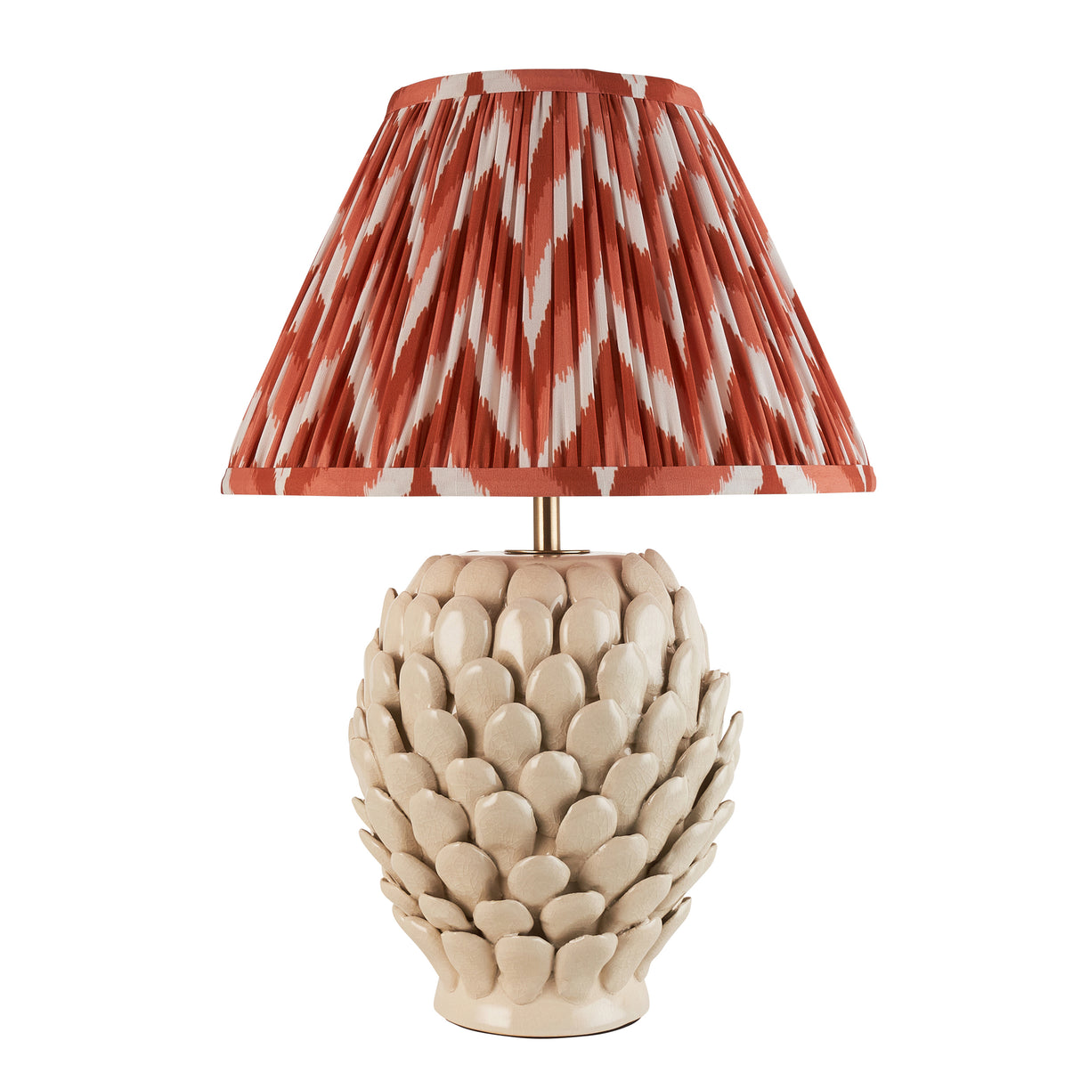 Layered Leaf & Zigzag 30cm Apricot orange shade - Comet Lighting