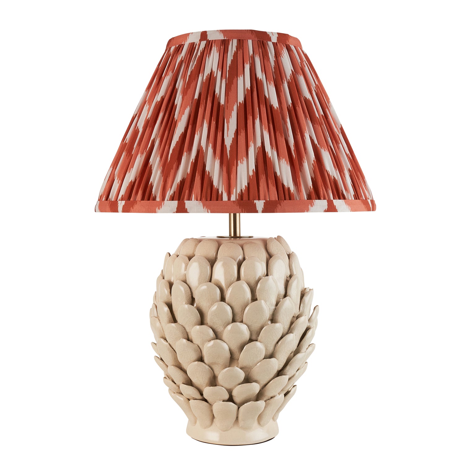Layered Leaf & Zigzag 30cm Apricot orange shade - Comet Lighting