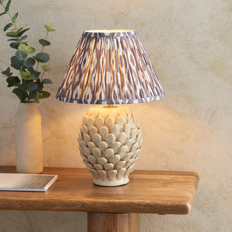 Layered Leaf & Ikat 30cm Pearl grey shade - Comet Lighting