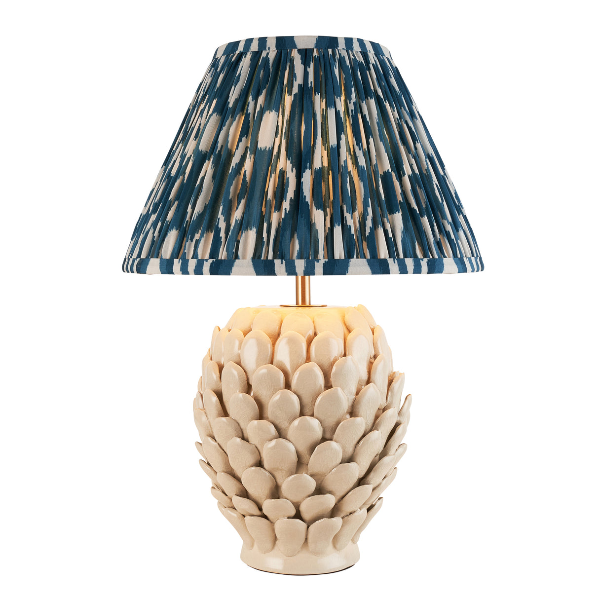 Layered Leaf & Ikat 30cm Marlin blue shade - Comet Lighting