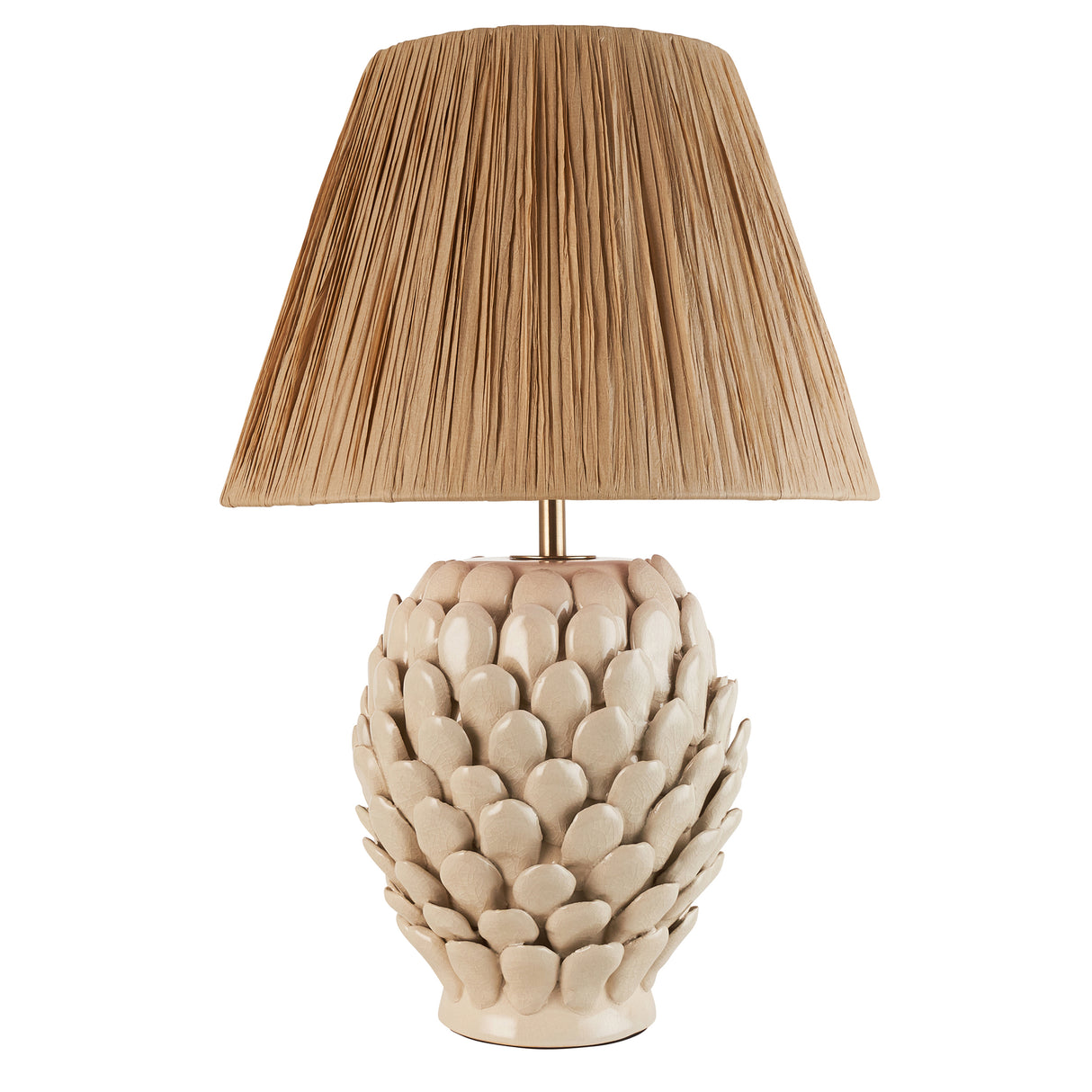 Layered Leaf & Raffia 30cm Natural raffia shade - Comet Lighting