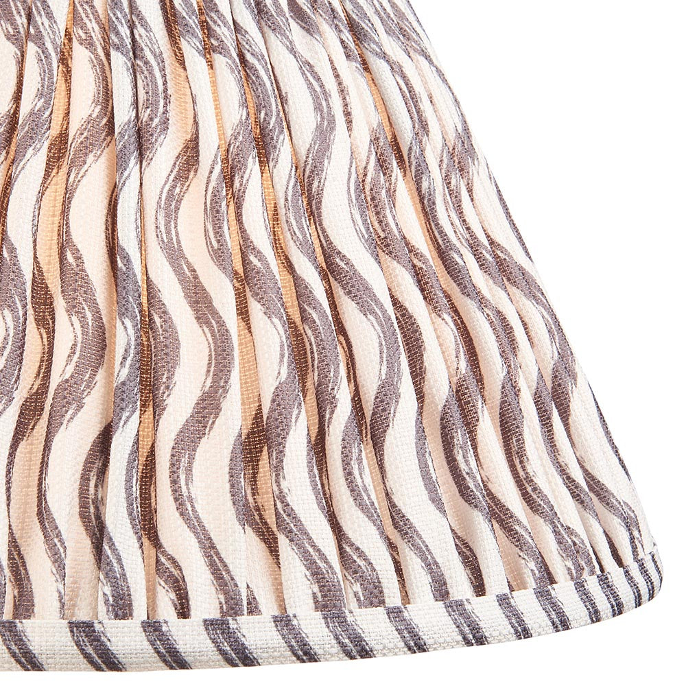 Ceramic Table Light Layered Leaf & Ripple 30cm Pearl grey shade - Comet Lighting