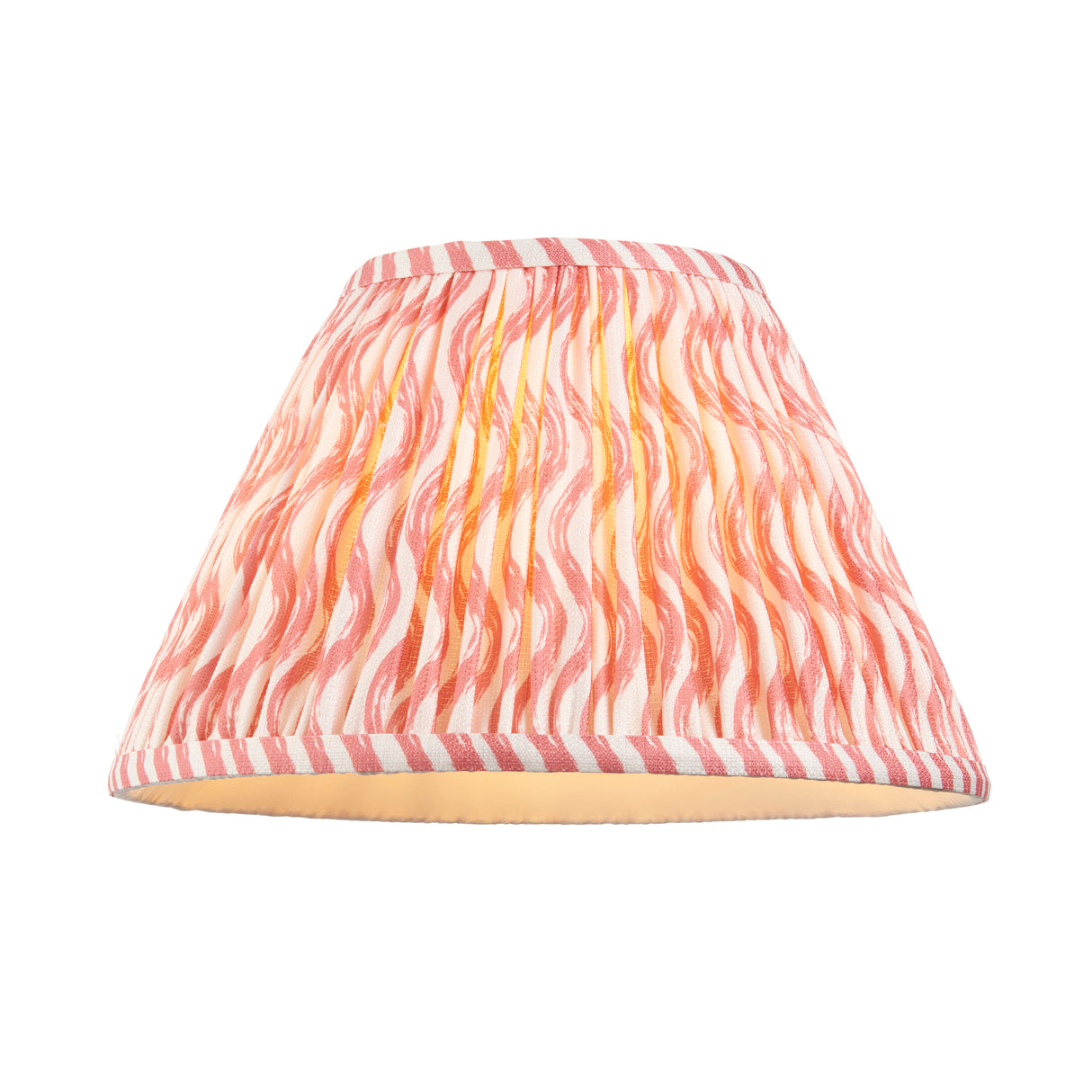 Ceramic Table Light Layered Leaf & Ripple 30cm Coral pink shade - Comet Lighting