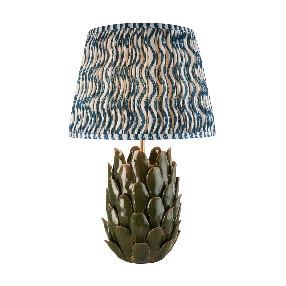 Layered Leaf & Ripple 35cm Marlin blue shade - Comet Lighting
