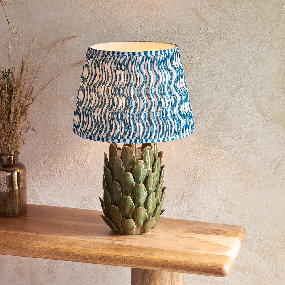 Layered Leaf & Ripple 35cm Marlin blue shade - Comet Lighting