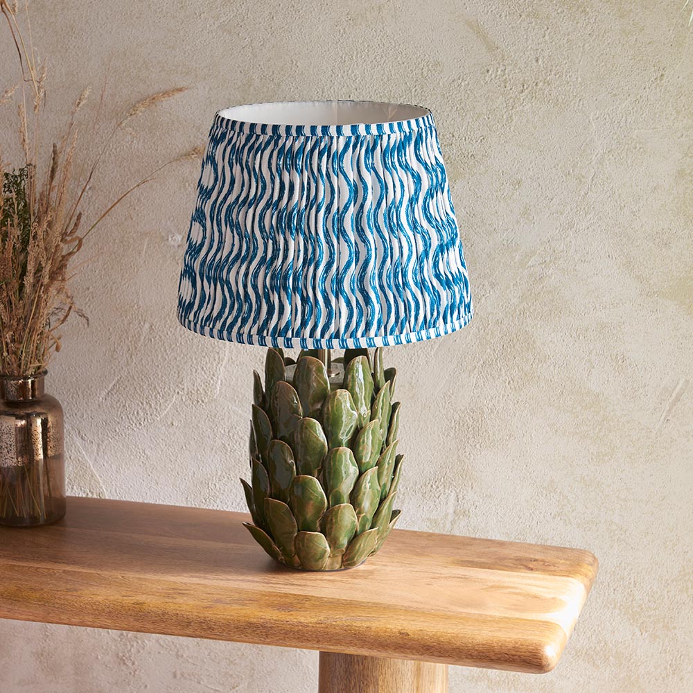 Layered Leaf & Ripple 35cm Marlin blue shade - Comet Lighting