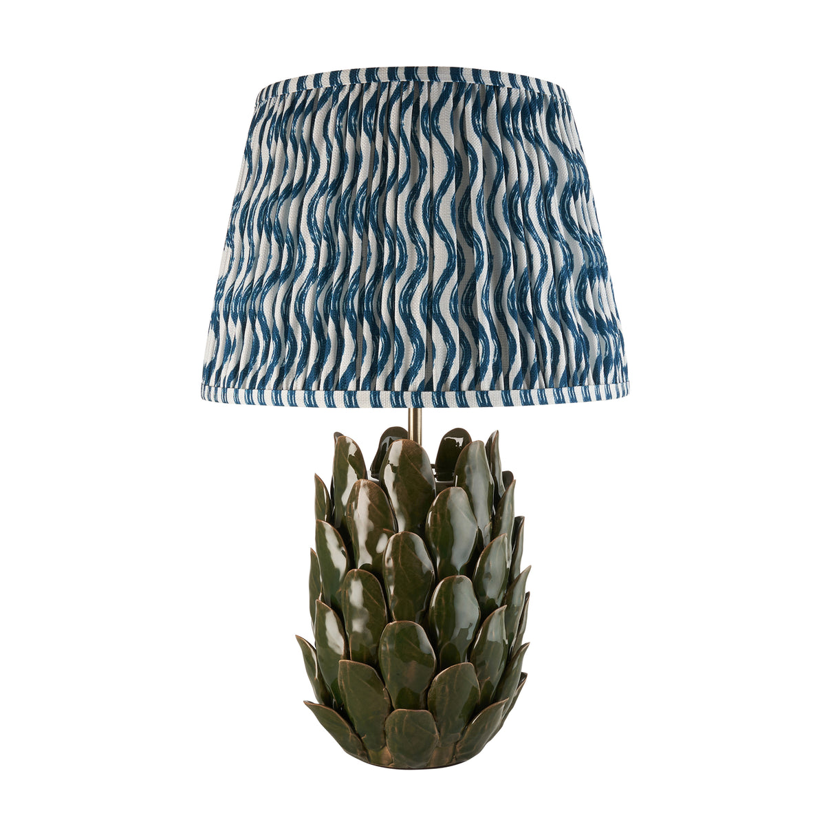 Layered Leaf & Ripple 35cm Marlin blue shade - Comet Lighting