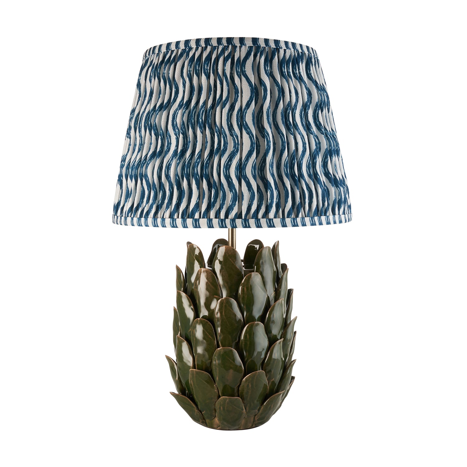 Layered Leaf & Ripple 35cm Marlin blue shade - Comet Lighting