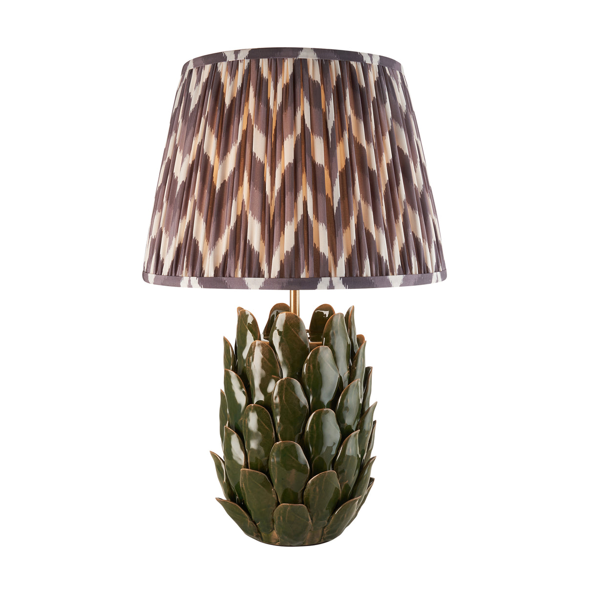 Layered Leaf & Zigzag 35cm Pearl grey shade - Comet Lighting