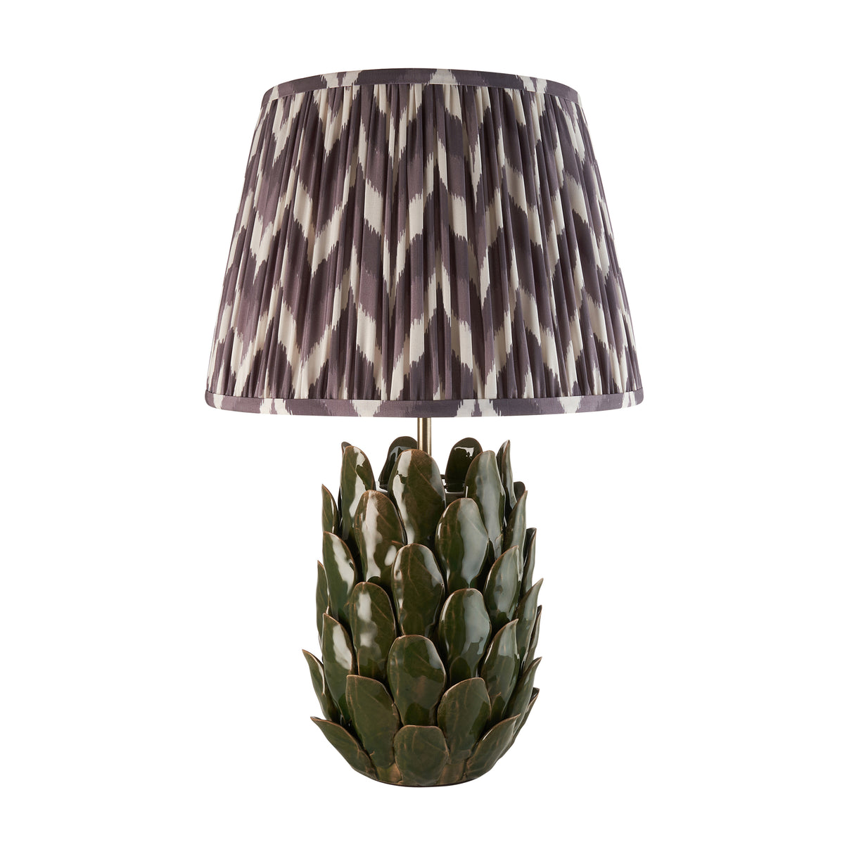 Layered Leaf & Zigzag 35cm Pearl grey shade - Comet Lighting