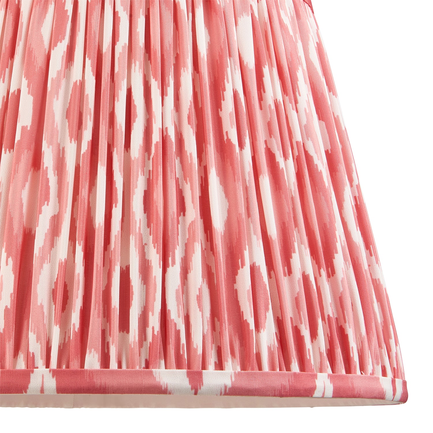 Layered Leaf & Ikat 35cm Coral pink shade - Comet Lighting
