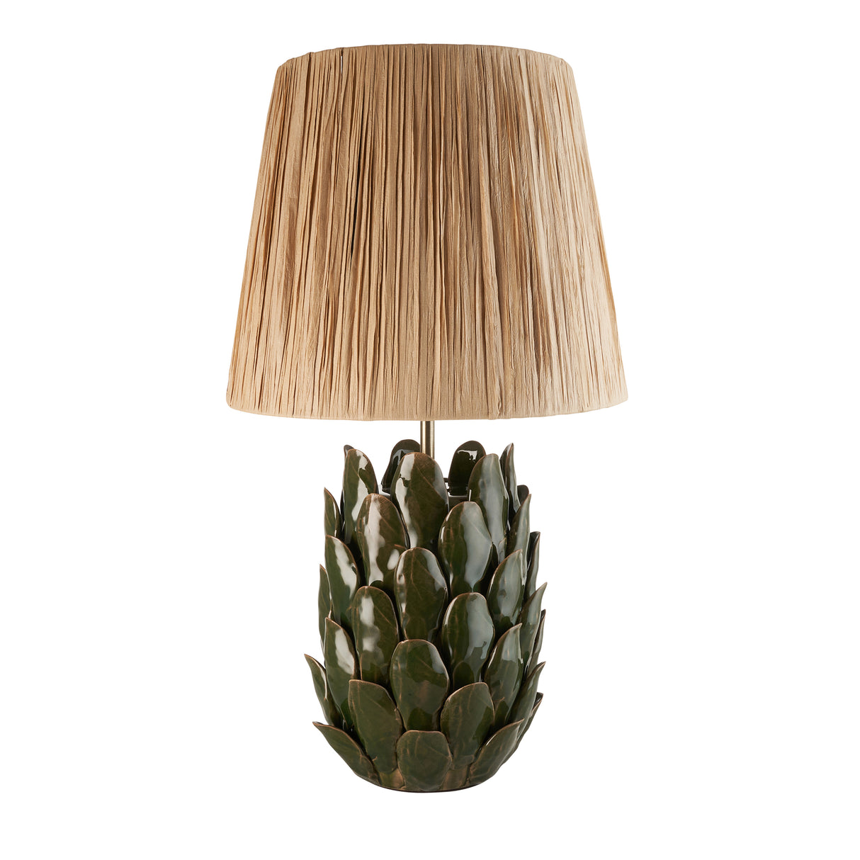 Layered Leaf & Raffia 32cm Natural raffia shade - Comet Lighting