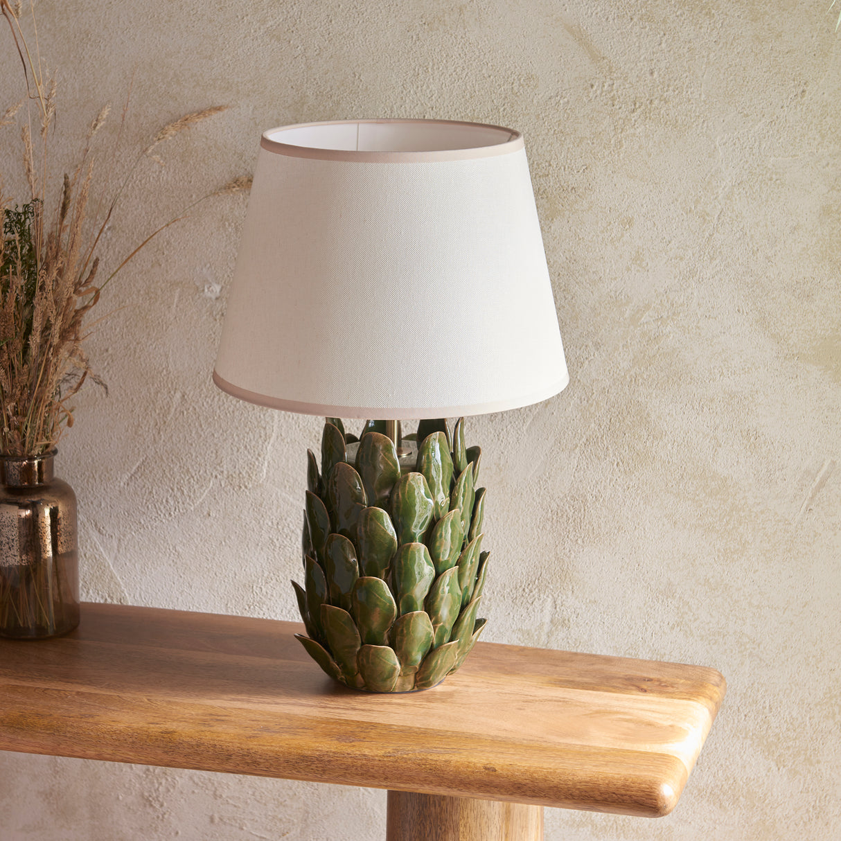 Layered Leaf & Ivy 35cm Vintage white shade - Comet Lighting