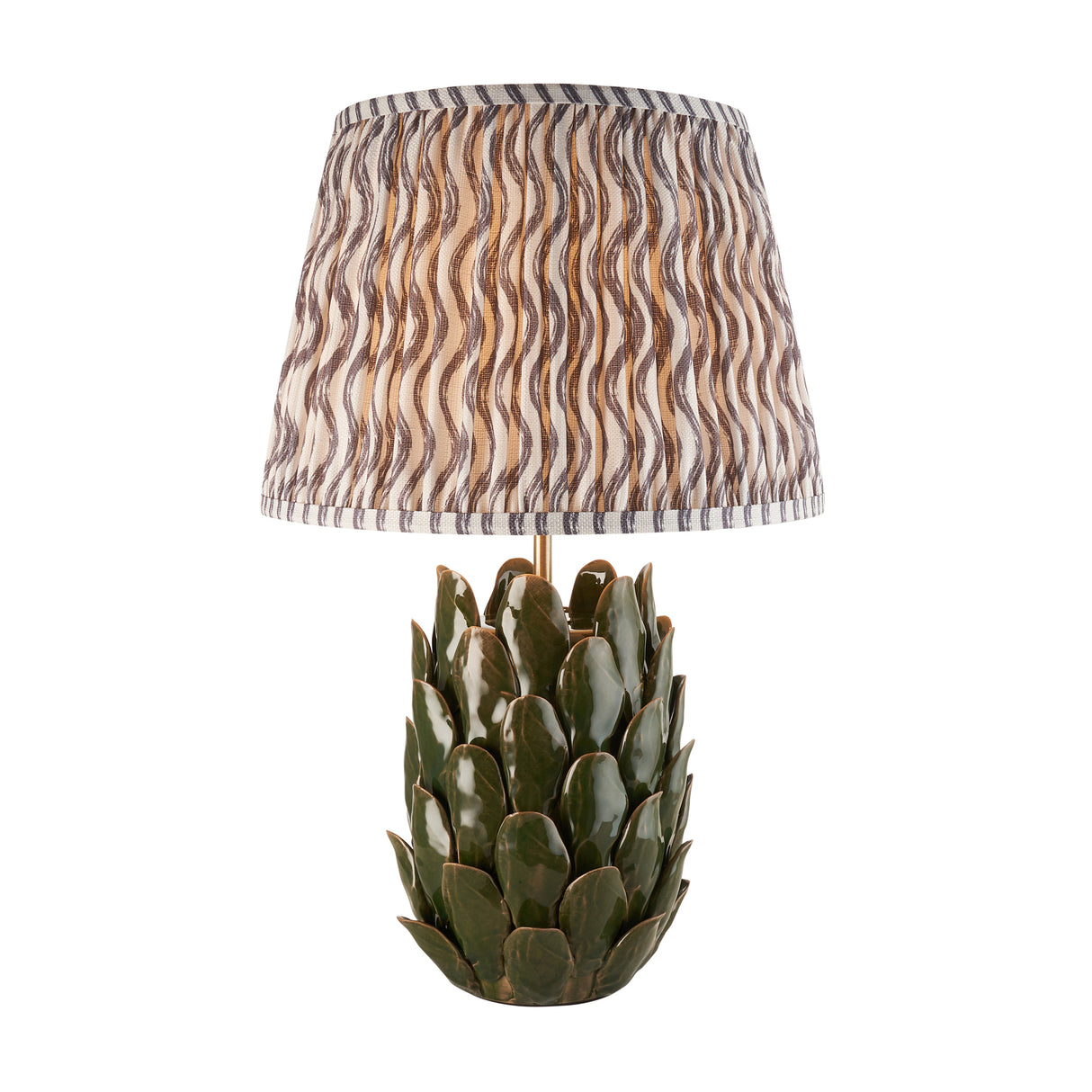 Layered Leaf & Ripple 35cm Pearl grey shade - Comet Lighting