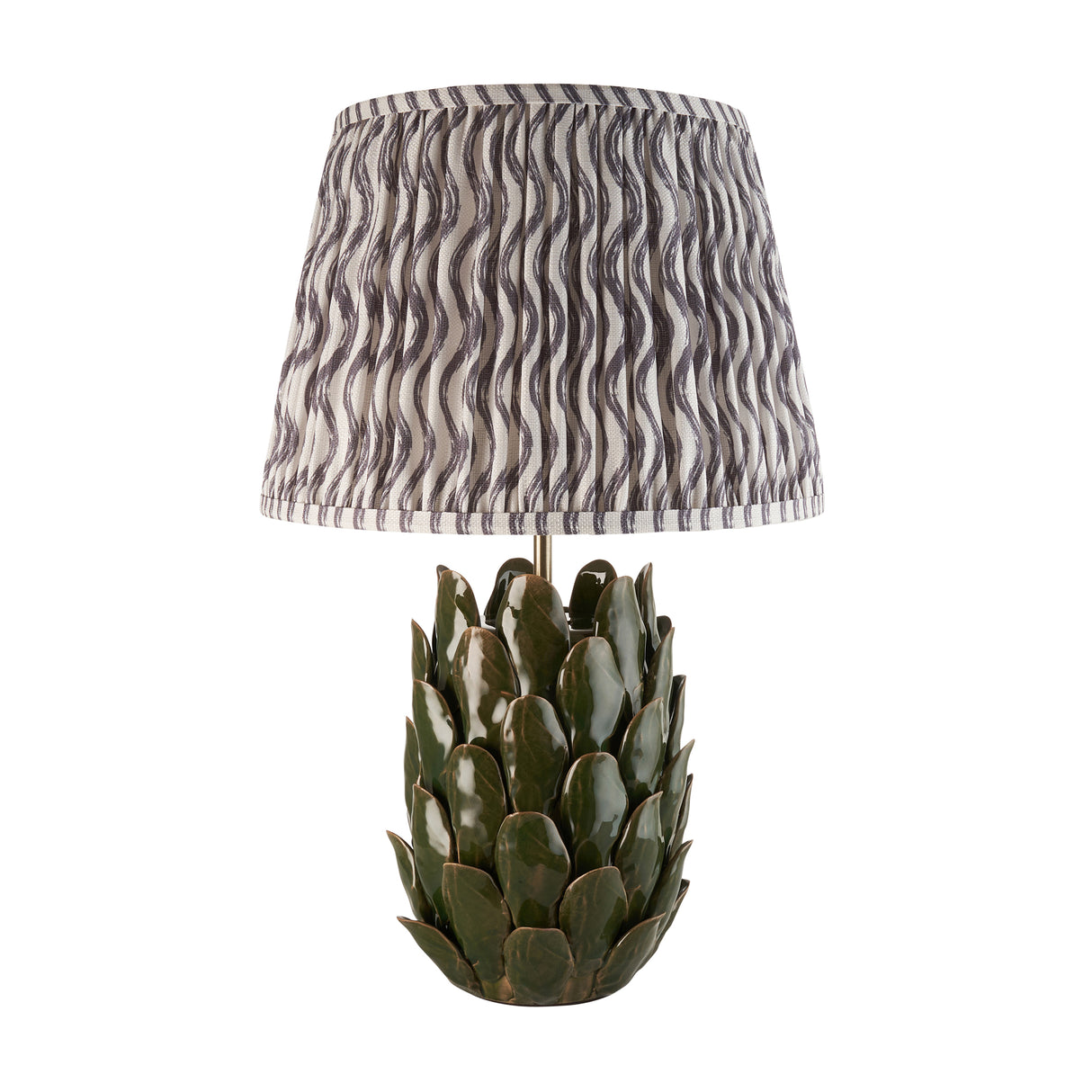 Layered Leaf & Ripple 35cm Pearl grey shade - Comet Lighting