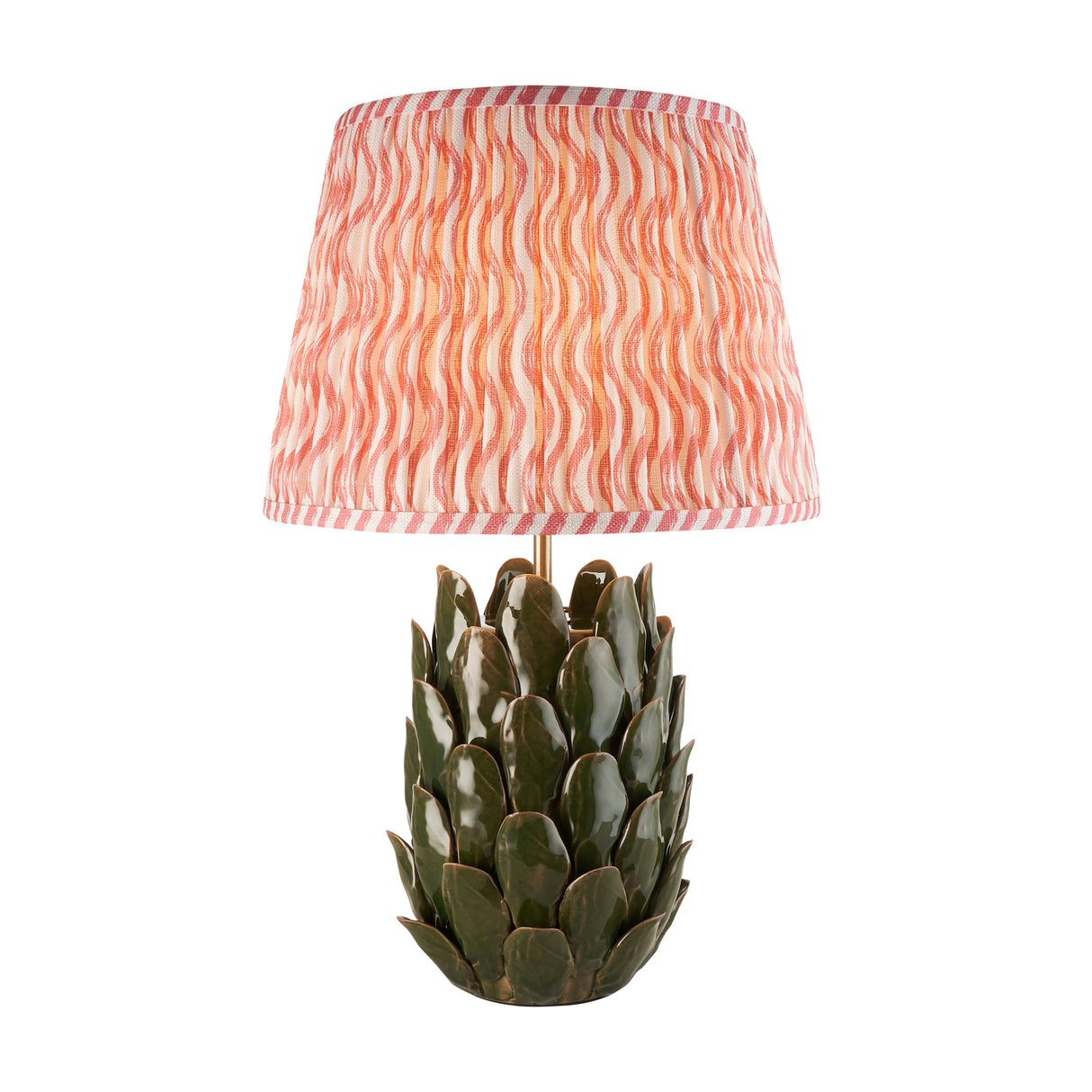 Layered Leaf & Ripple 35cm Coral pink shade - Comet Lighting