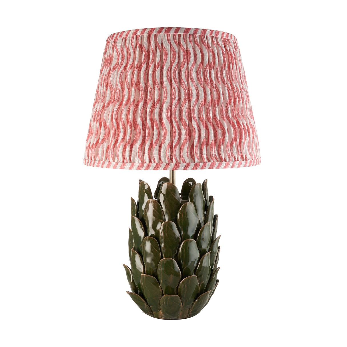 Layered Leaf & Ripple 35cm Coral pink shade - Comet Lighting