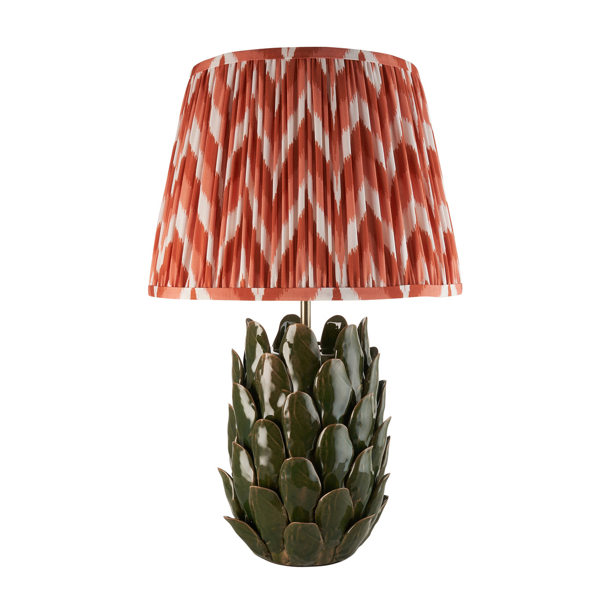Layered Leaf & Zigzag 35cm Apricot orange shade - Comet Lighting