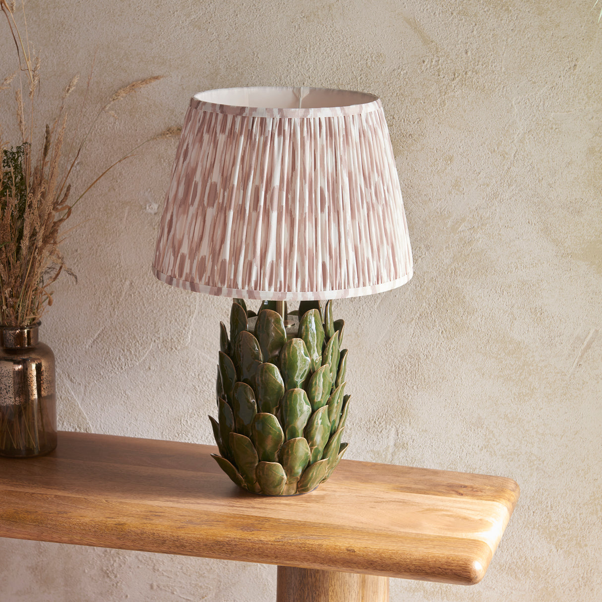 Layered Leaf & Ikat 35cm Neutral shade - Comet Lighting