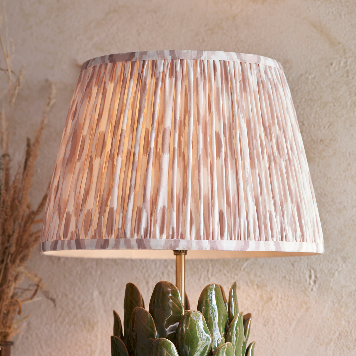 Layered Leaf & Ikat 35cm Neutral shade - Comet Lighting