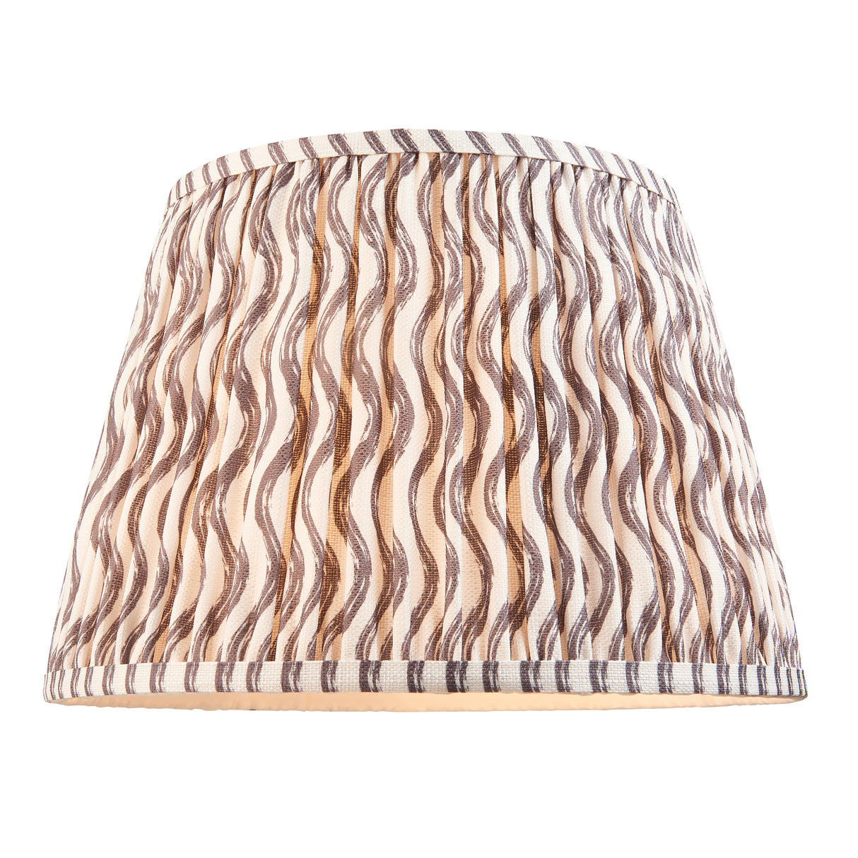 Ceramic Table Light Layered Leaf & Ripple 35cm Pearl grey shade - Comet Lighting