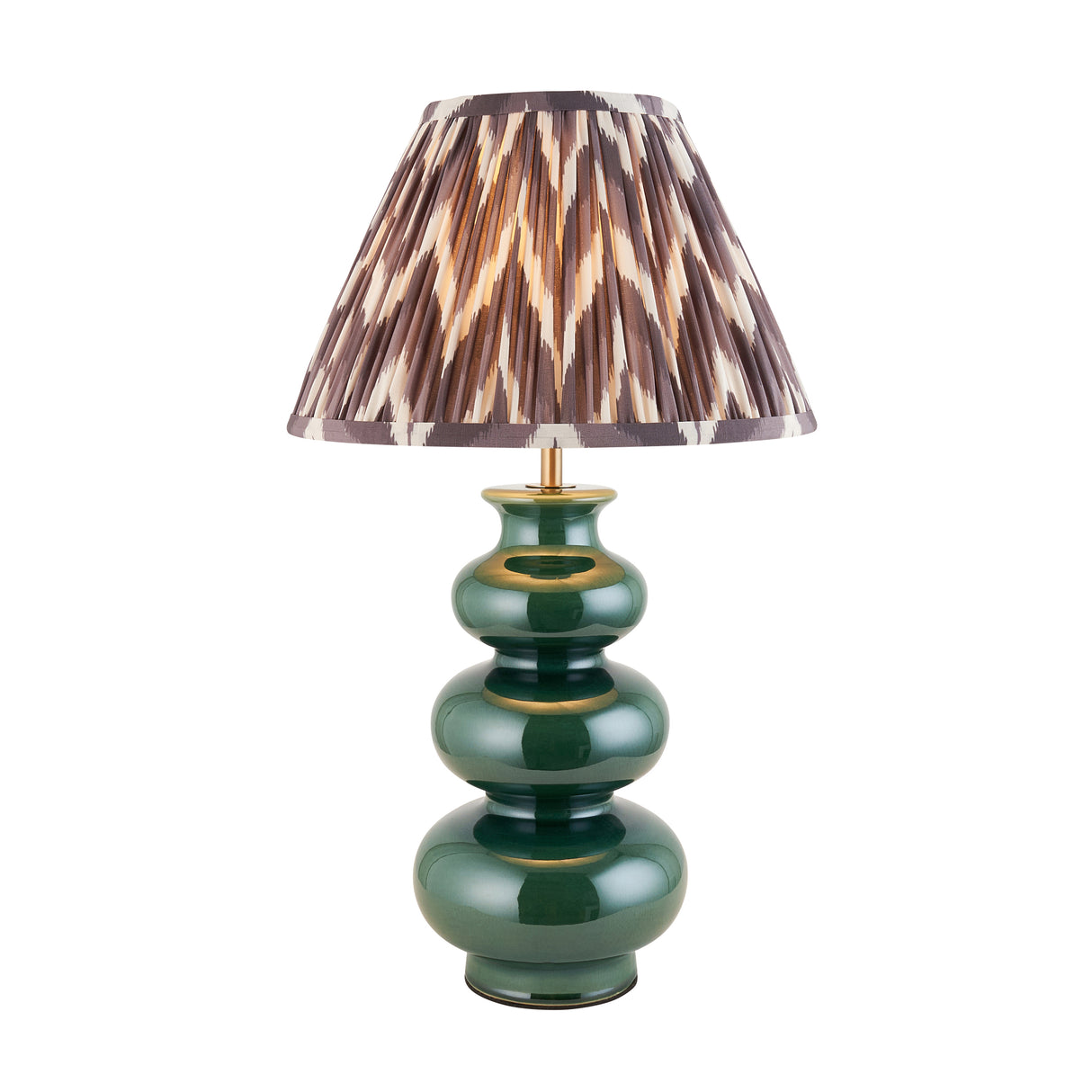 Monroe & Zigzag 30cm Pearl grey shade - Comet Lighting