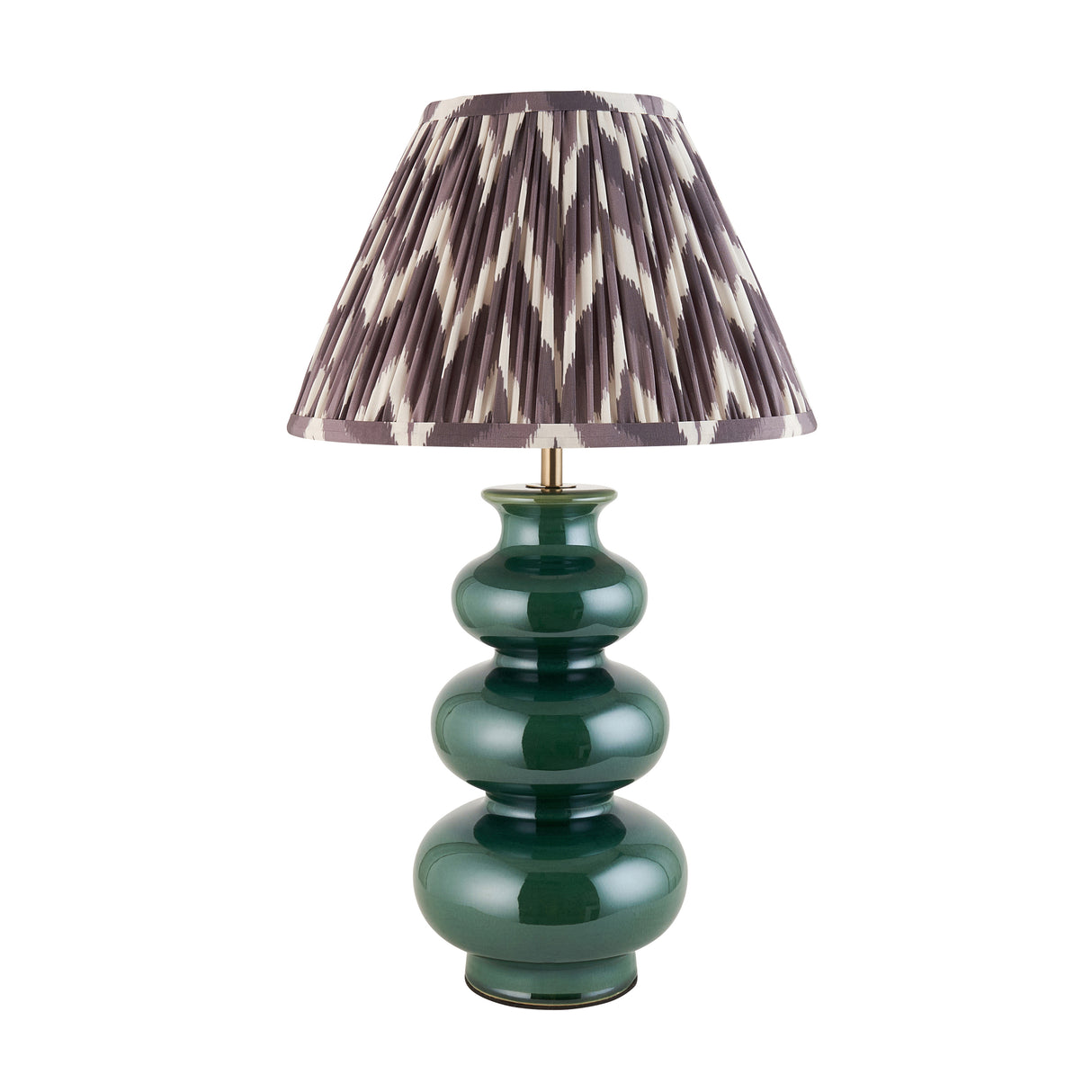 Monroe & Zigzag 30cm Pearl grey shade - Comet Lighting