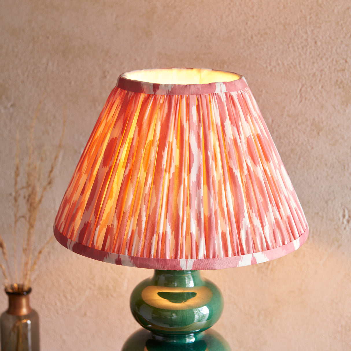 Monroe & Ikat 30cm Coral pink shade - Comet Lighting