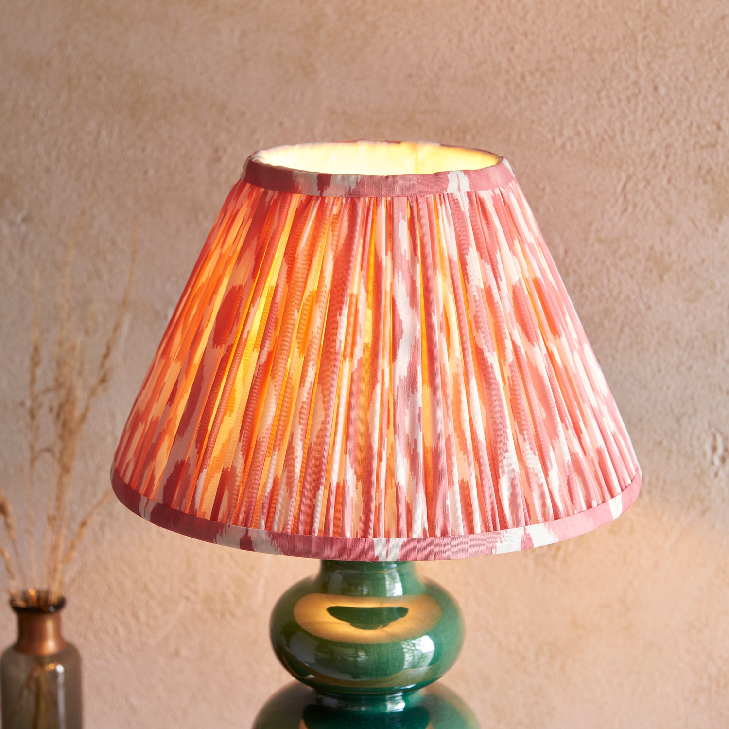 Monroe & Ikat 30cm Coral pink shade - Comet Lighting