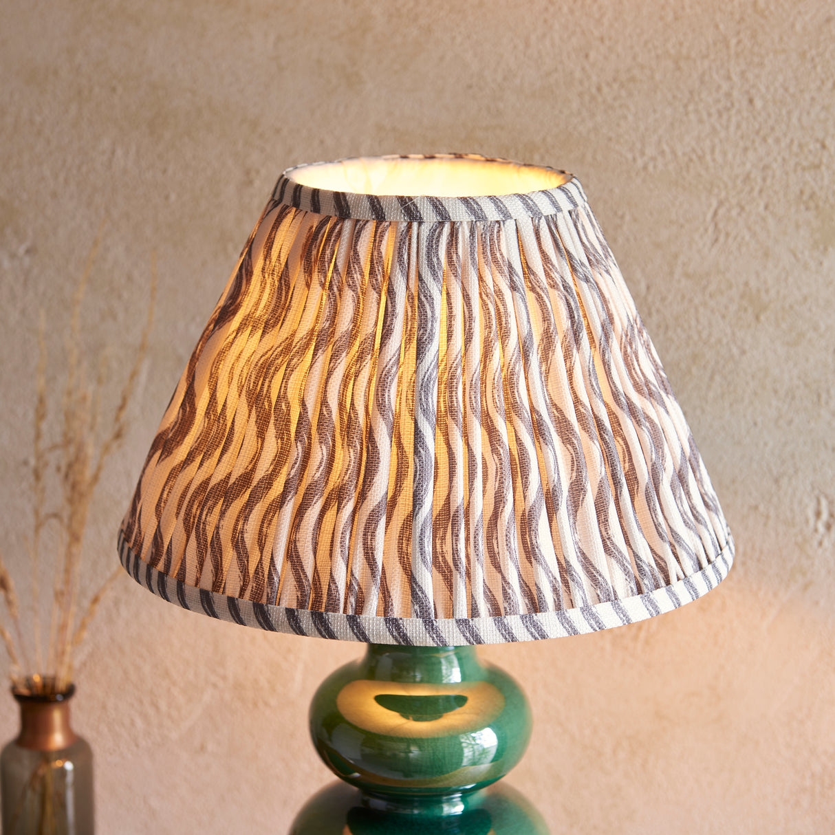Monroe & Ripple 30cm Pearl grey shade - Comet Lighting