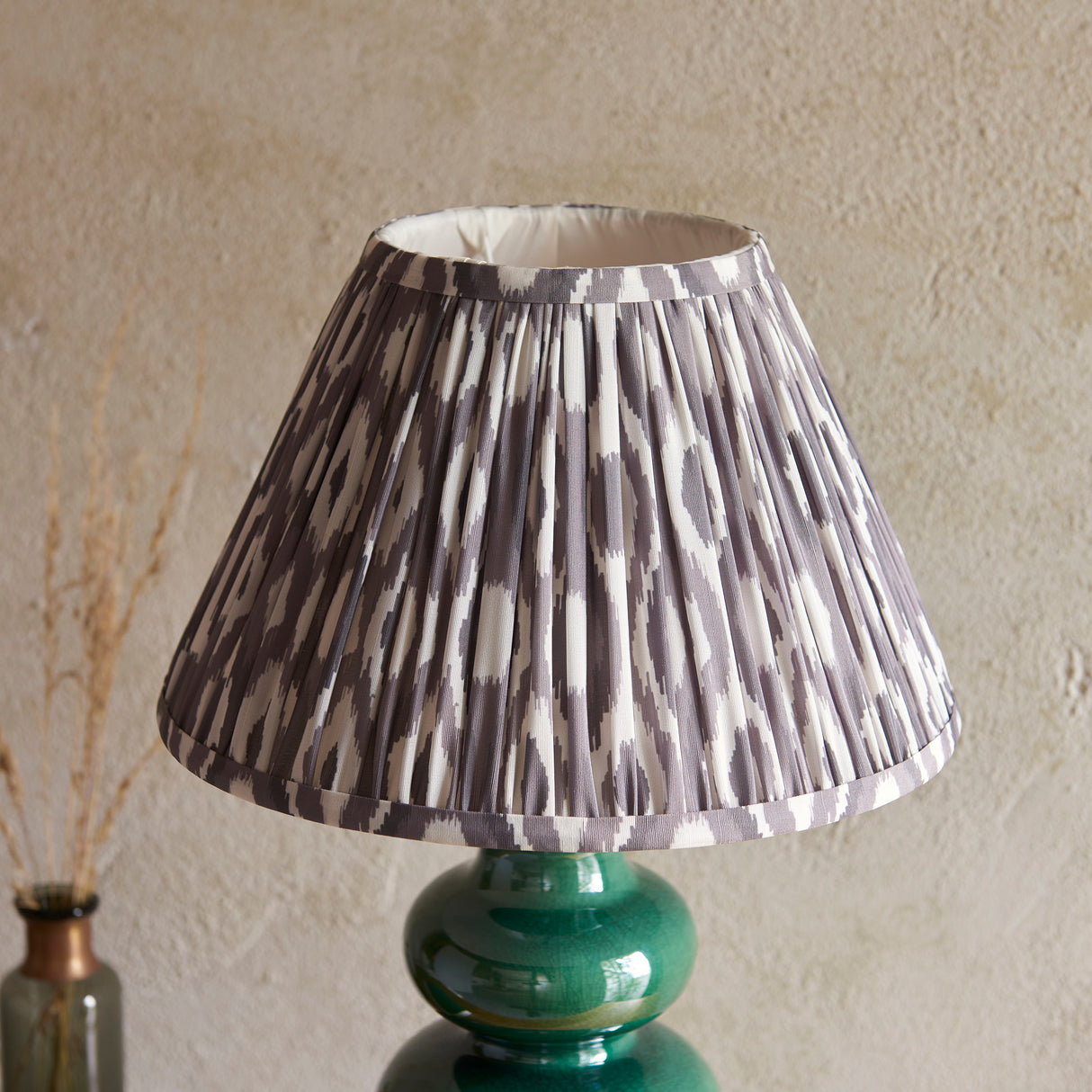 Monroe & Ikat 30cm Pearl grey shade - Comet Lighting