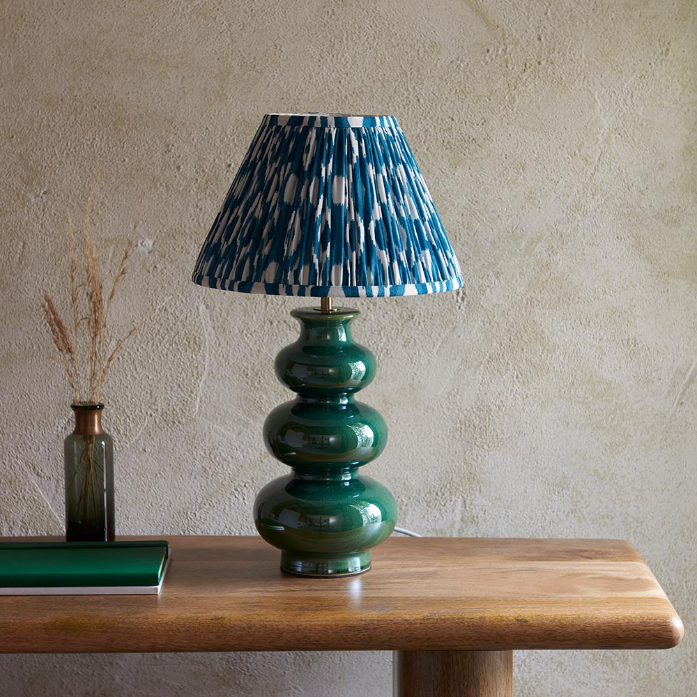 Monroe & Ikat 30cm Marlin blue shade - Comet Lighting