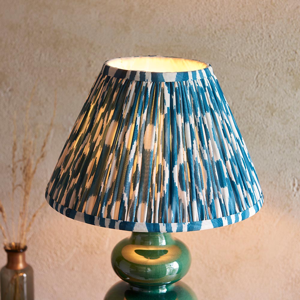 Monroe & Ikat 30cm Marlin blue shade - Comet Lighting
