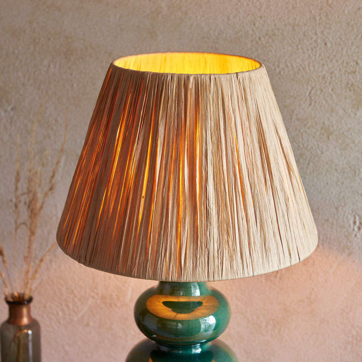 Monroe & Raffia 30cm Natural raffia shade - Comet Lighting