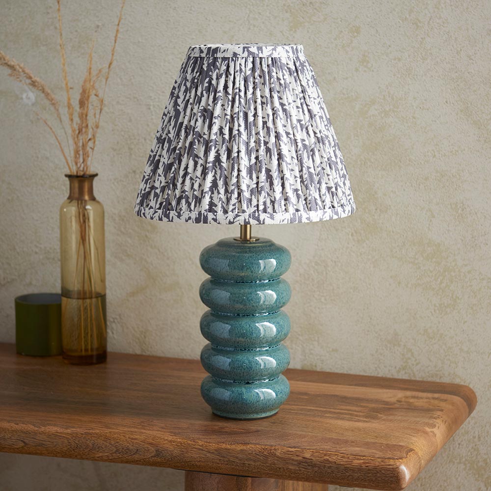 Squash & Leaf 25cm Pearl grey shade - Comet Lighting