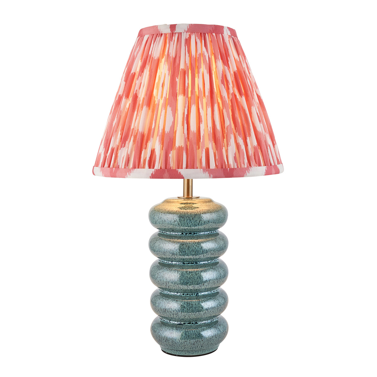 Squash & Ikat 25cm Coral pink shade - Comet Lighting