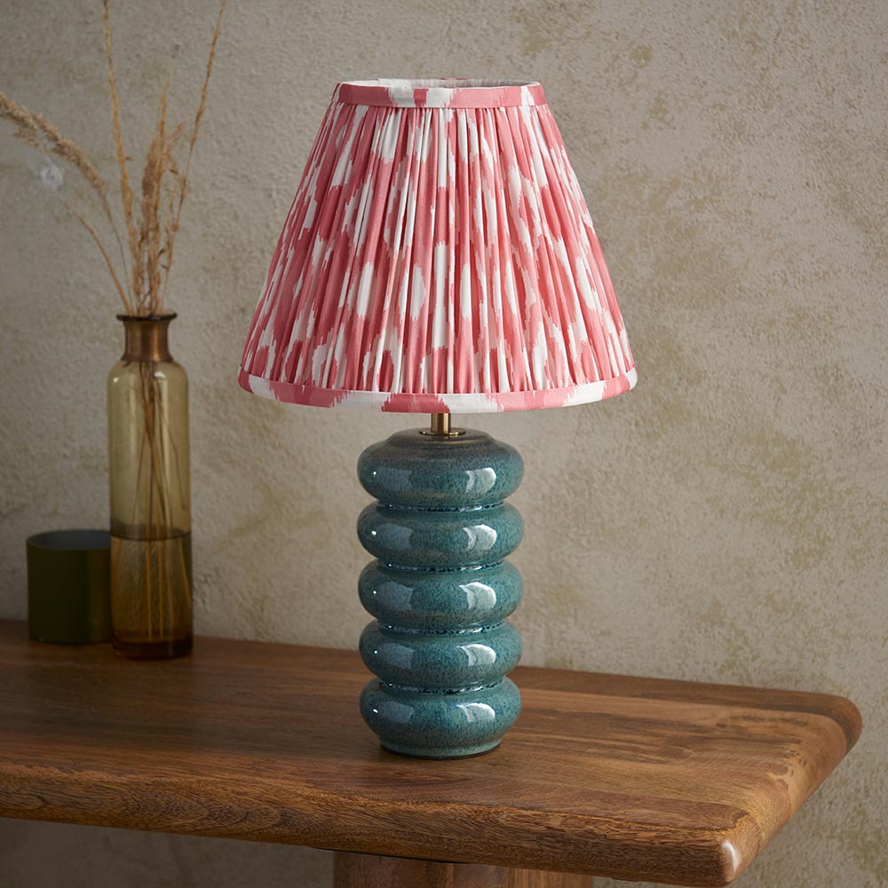 Squash & Ikat 25cm Coral pink shade - Comet Lighting