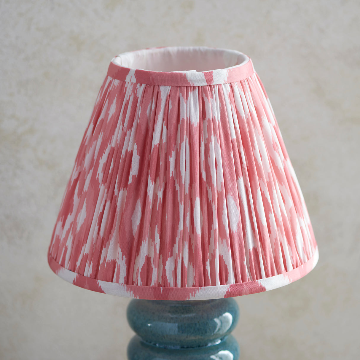 Squash & Ikat 25cm Coral pink shade - Comet Lighting