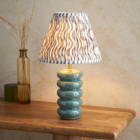 Squash & Ripple 25cm Pearl grey shade - Comet Lighting